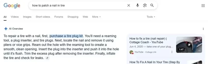 google ai overviews - screenshare