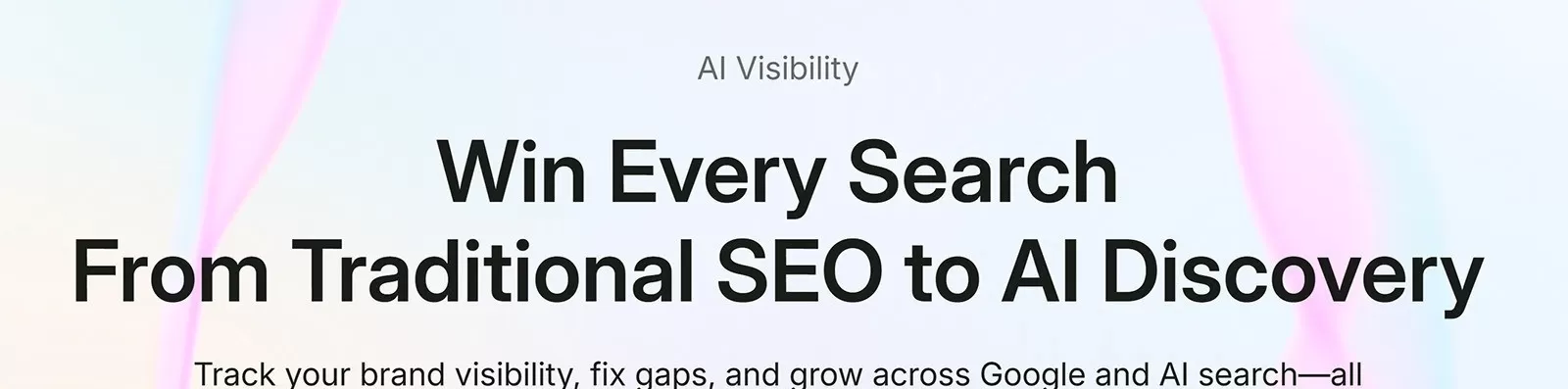 Semrush AI Visibility search field with chewy.com entered and an arrow pointing to the Get started button